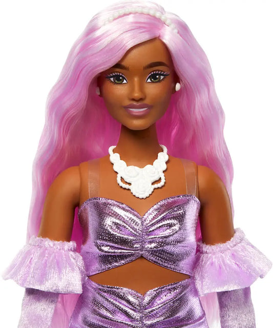 Barbie Deluxe style robe rose satine - HYV25