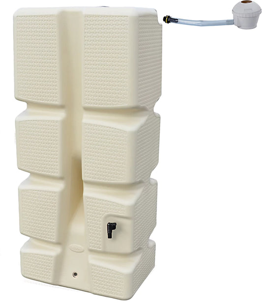 EDA Récup'Eco 310L 010964BE - Récupérateur d'Eau de Pluie Beige avec Kit Collecteur