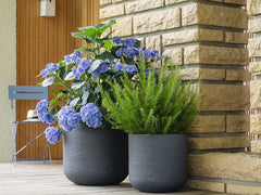 Lot de 2 Pot rond Volcania Up EDA, Effet pierre 67L + 32L