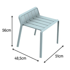 Tabouret de jardin Idaho en aluminium kaki