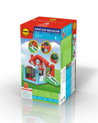 Happy Hop 9315 Action Air Happy House - Aire de Jeu Gonflable avec Toboggan et Souffleur Inclus
