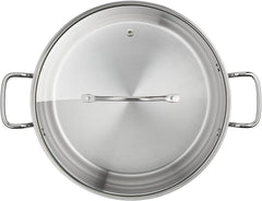 Tefal Intuition XL B8646904 - Grande Marmite Inox 30 cm 10 L avec Couvercle en Verre