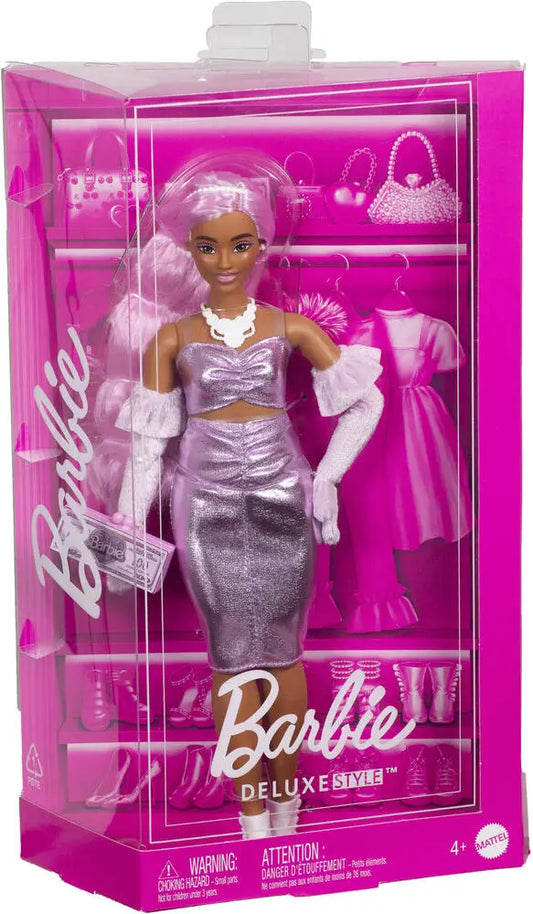 Barbie Deluxe style robe rose satine - HYV25