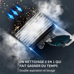 Rowenta Clean & Steam Revolution RY7757WH - Nettoyeur Vapeur 2-en-1 Aspire et Lave Tous Sols