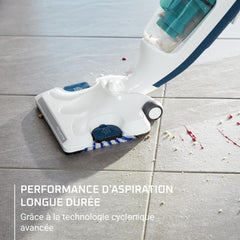 Rowenta Clean & Steam Revolution RY7757WH - Nettoyeur Vapeur 2-en-1 Aspire et Lave Tous Sols
