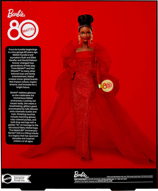 Mattel Barbie 80 ans brune JBJ18