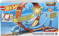 Hot Wheels Action Looping Infernal HCB00 - Coffret Cascade avec Looping 70 cm et Voiture