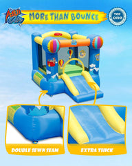 Happy Hop 9070N Action Air Balloon - Château Gonflable avec Toboggan et Souffleur Inclus