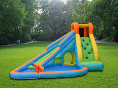 Toboggan aquatique gonflable Happy Hop avec piscine et canon à eau 9117n