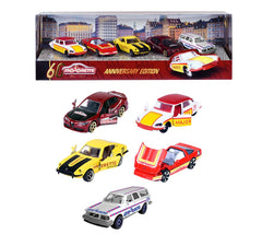 Majorette 60 Ans 212054101 - Coffret 5 Voitures Miniatures Métal Édition Anniversaire