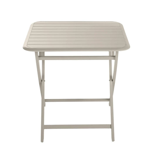 Table de jardin carrée Idaho Naterial en aluminium, 2 personnes