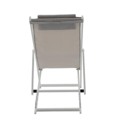 Transat extérieur pliable en aluminium blanc