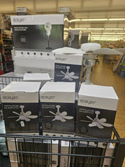 Petit Ventilateur de Plafond LED - Télécommande - 6 Pales - 30W - Ø40 cm