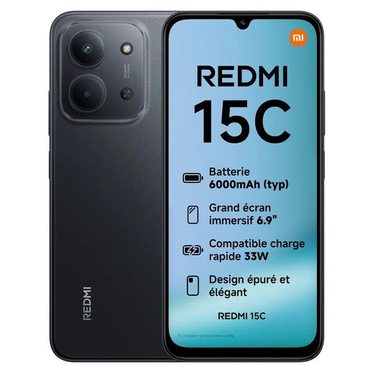 Xiaomi Redmi 15C 128 Go Noir - Smartphone 6,9" 120 Hz Batterie 6000 mAh