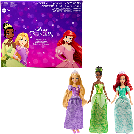 Barbie Disney princesse Multipack 3 princesses 29cm HLW45
