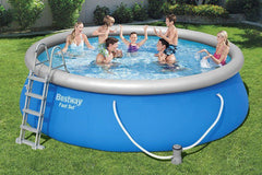 Bestway Fast Set piscine, echelle + filtre gonflable ronde Ø 4,57 x 1,22 m