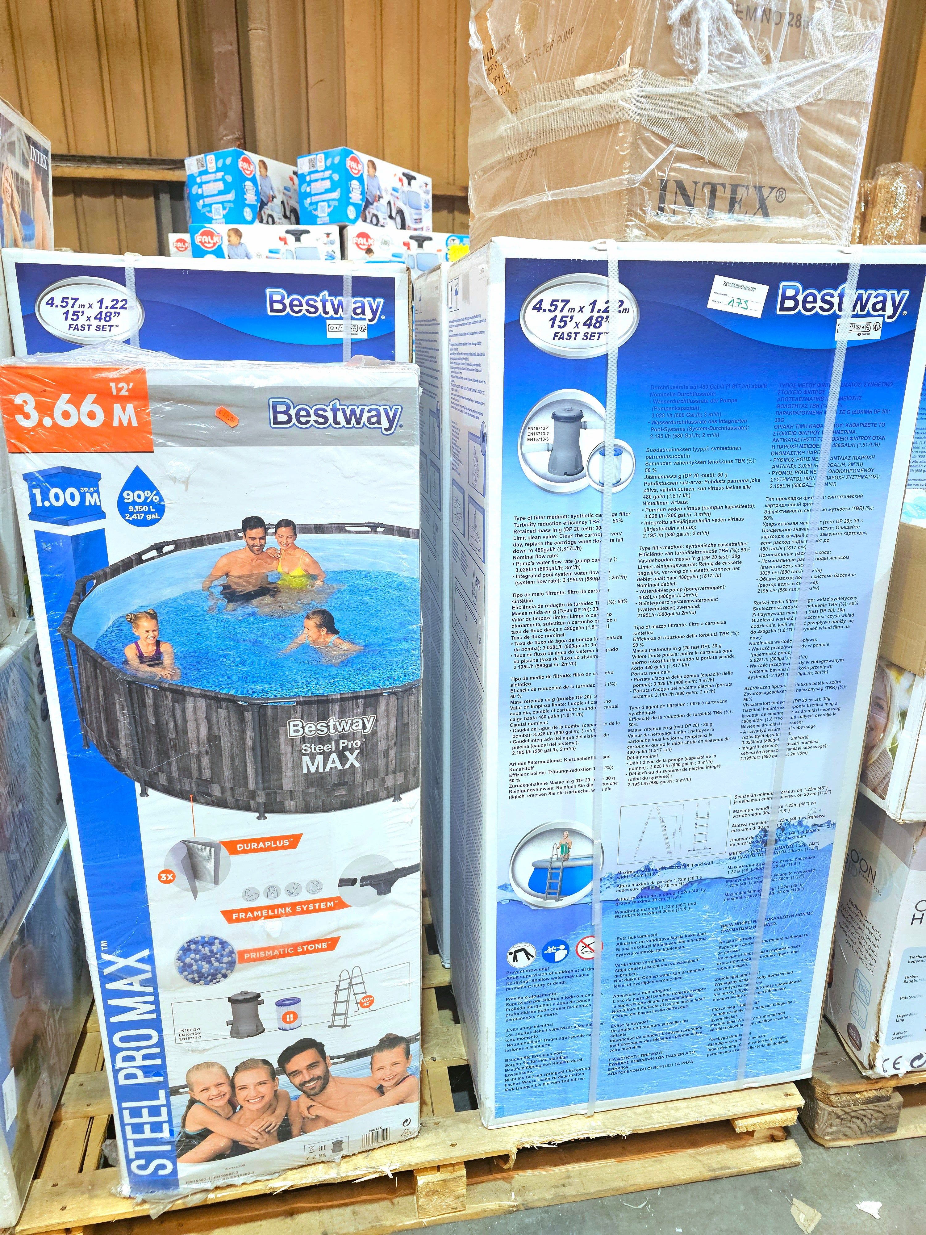 Bestway Fast Set echelle, filtre et piscine hors-sol ronde