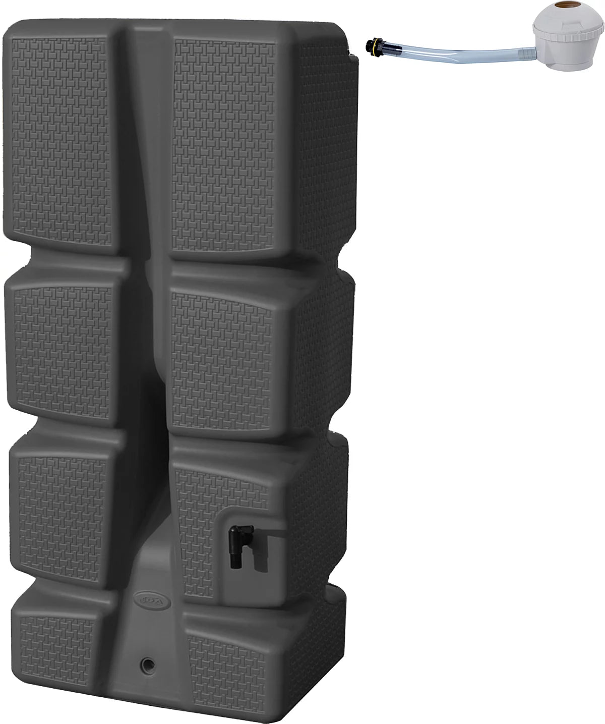 EDA Récup'Eco 310L - Récupérateur d'Eau de Pluie Anthracite avec Kit Collecteur 60 x 40 x 138 cm