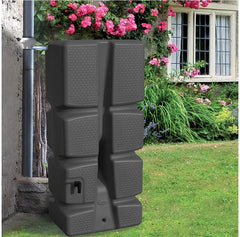 EDA Récup'Eco 310L - Récupérateur d'Eau de Pluie Anthracite avec Kit Collecteur 60 x 40 x 138 cm