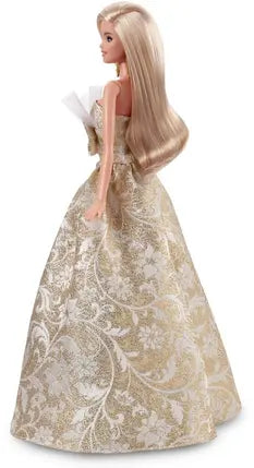 Barbie Joyeux Noël 2025 Blonde – Poupée de collection avec robe de fête