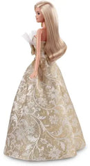 Barbie Joyeux Noël 2025 Blonde – Poupée de collection avec robe de fête