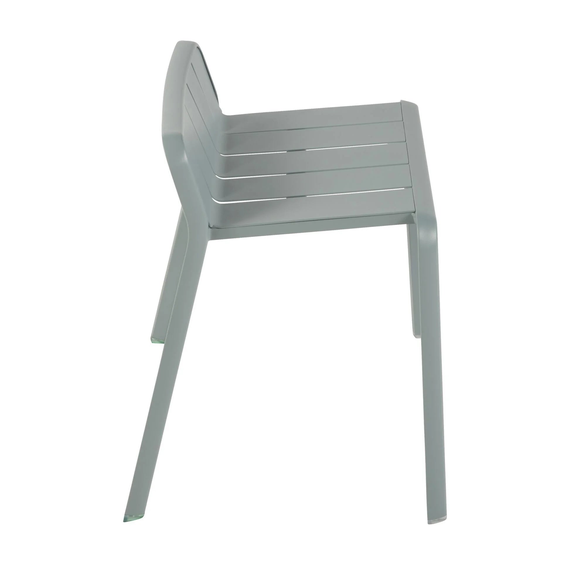 Tabouret de jardin Idaho en aluminium kaki