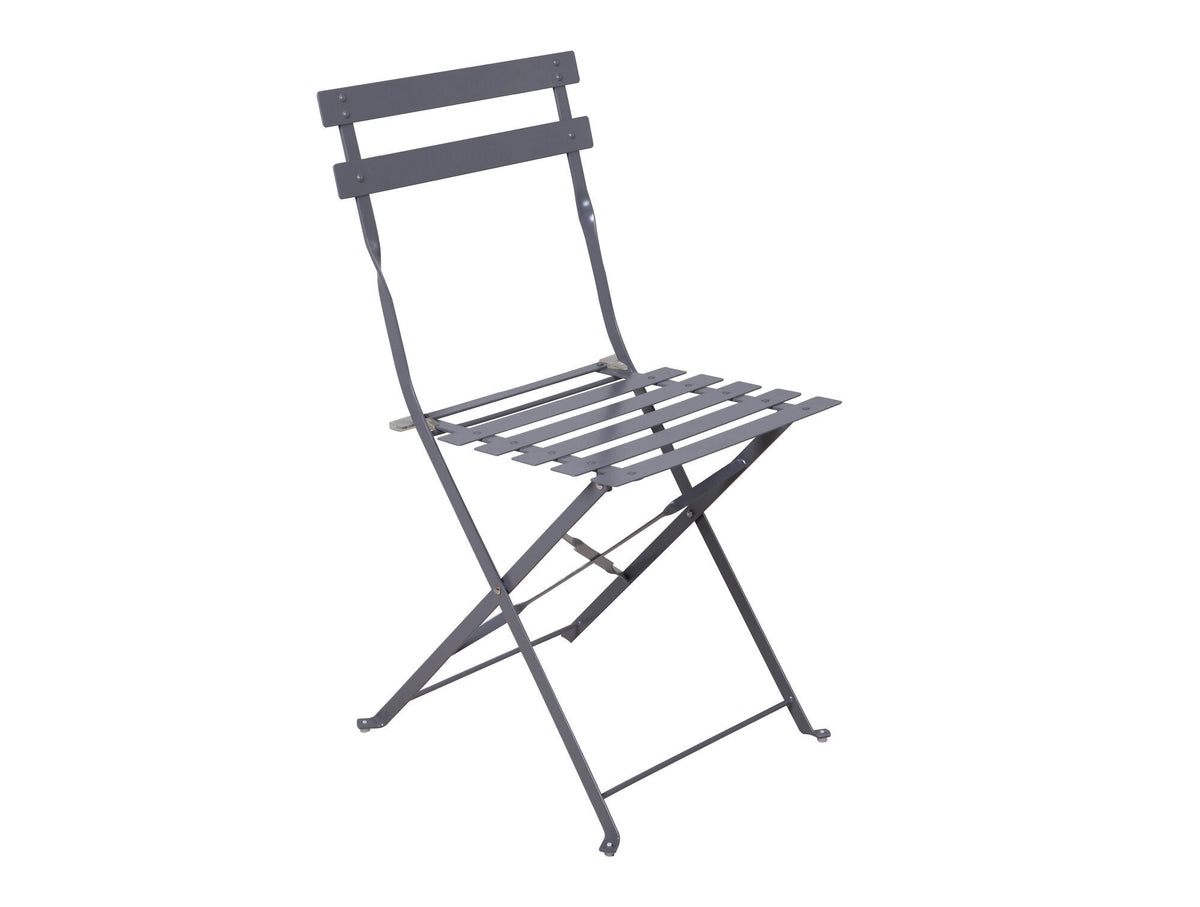 Chaise de jardin Flora en acier gris