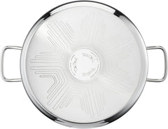 Tefal Intuition XL B8646904 - Grande Marmite Inox 30 cm 10 L avec Couvercle en Verre