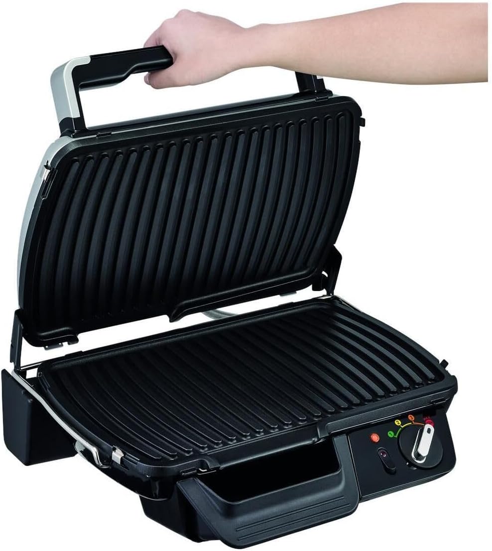 Tefal SuperGrill XL GC461B - Grill Électrique 2400W Noir Métallique