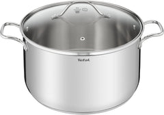 Tefal Intuition XL B8646904 - Grande Marmite Inox 30 cm 10 L avec Couvercle en Verre