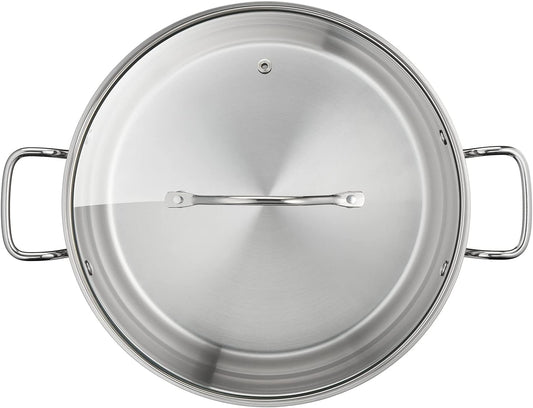 Tefal Intuition XL B8646904 - Grande Marmite Inox 30 cm 10 L avec Couvercle en Verre