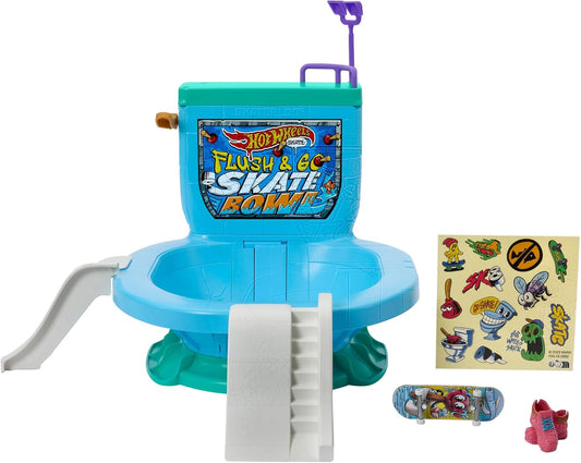 Hot Wheels Coffret skatepark cuvette avec 1 planche exclusive HXL16