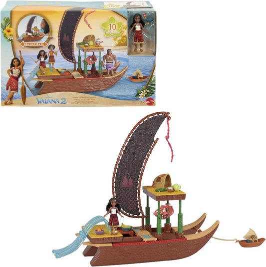 Mattel Disney La Pirogue de Vaiana 2 Transformable Coffret Vaiana 2JBT78