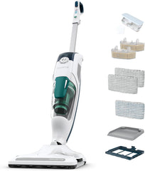 Rowenta Clean & Steam Revolution RY7757WH - Nettoyeur Vapeur 2-en-1 Aspire et Lave Tous Sols