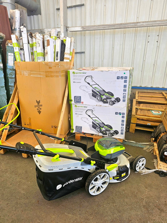 PROMO  - Tondeuse GardenStar 80V à Batterie 51 cm Jusqu'à 900 m²