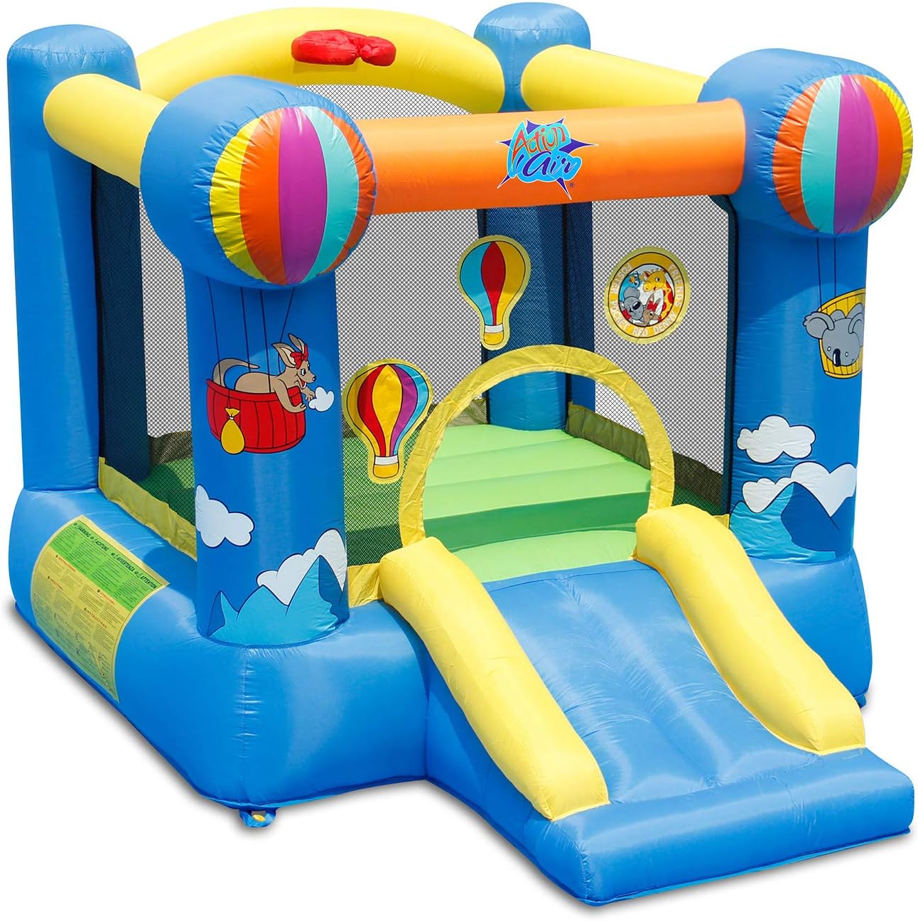 Happy Hop 9070N Action Air Balloon - Château Gonflable avec Toboggan et Souffleur Inclus