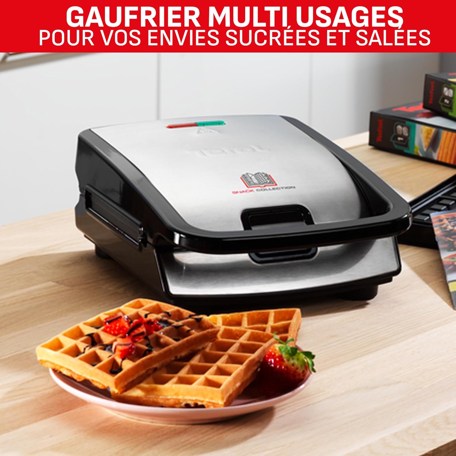 Gaufrier Tefal Snack Collection SW857D12 700 W Inox