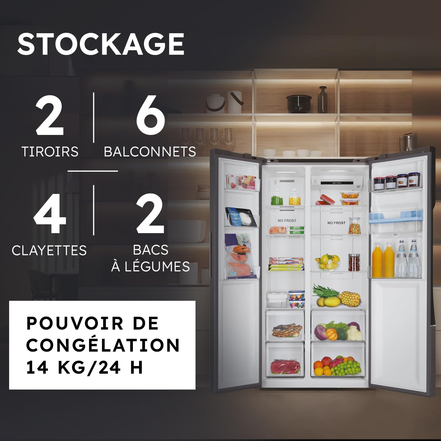 Réfrigérateur américain HAIER - HSR3918EWPG