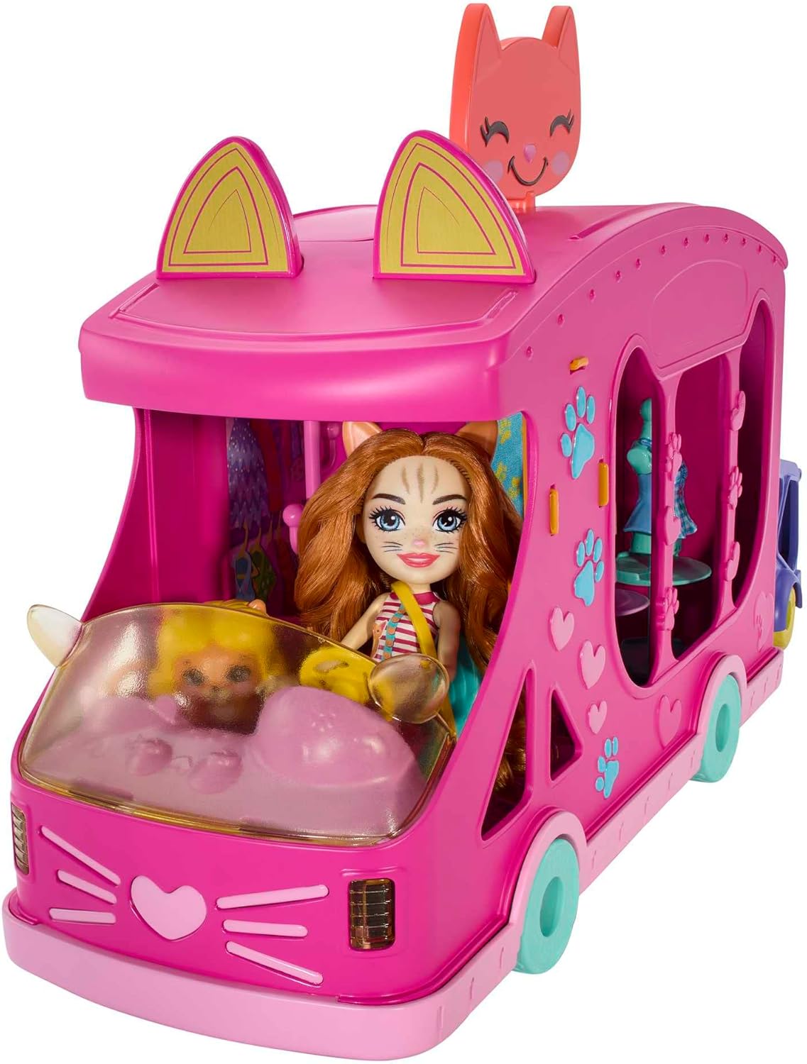 Enchantimals Coffret Camion Mode Avec Poupée 15 Cm Et Figurines  HPB34