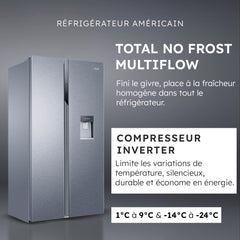 Réfrigérateur américain HAIER - HSR3918EWPG
