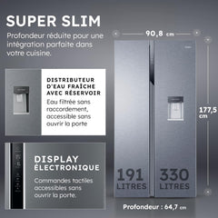 Réfrigérateur américain HAIER - HSR3918EWPG