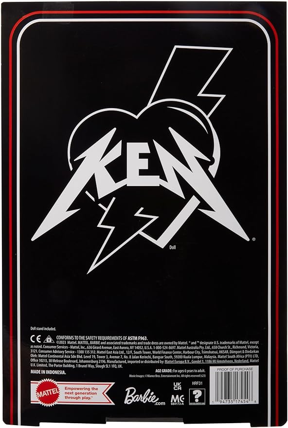 Barbie Le Film Poupée Articulée Ken en Tenue Rocker HRF31