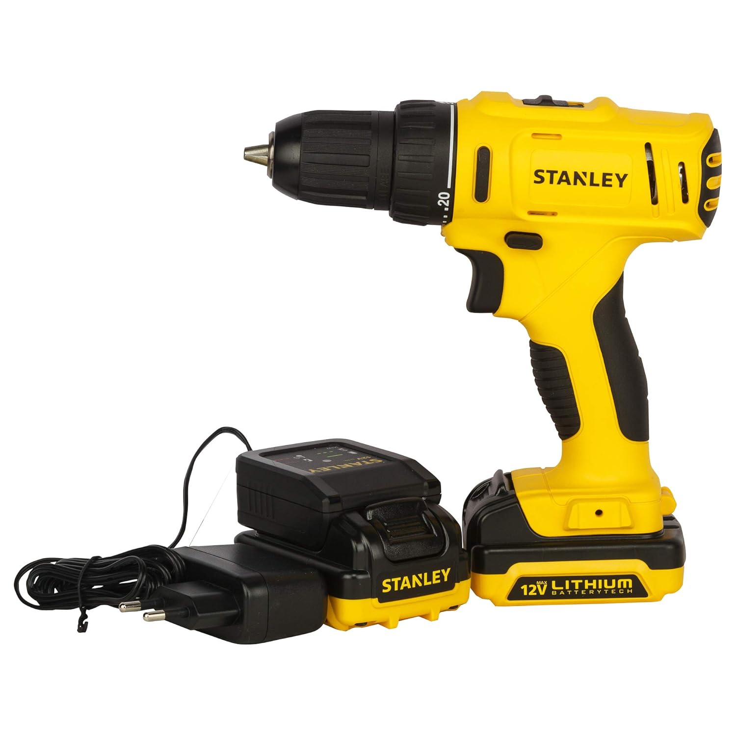Stanley Perceuse double batterie 12V SCD121S2K