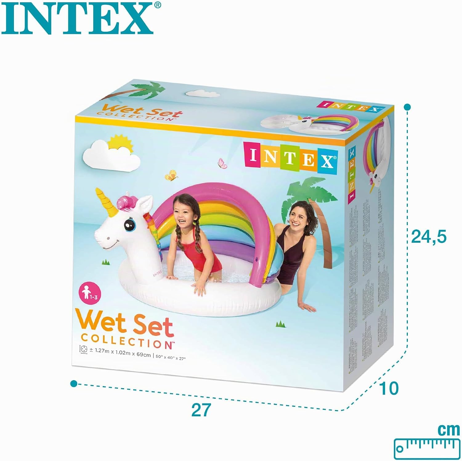 Piscine bébé pataugeoire licorne