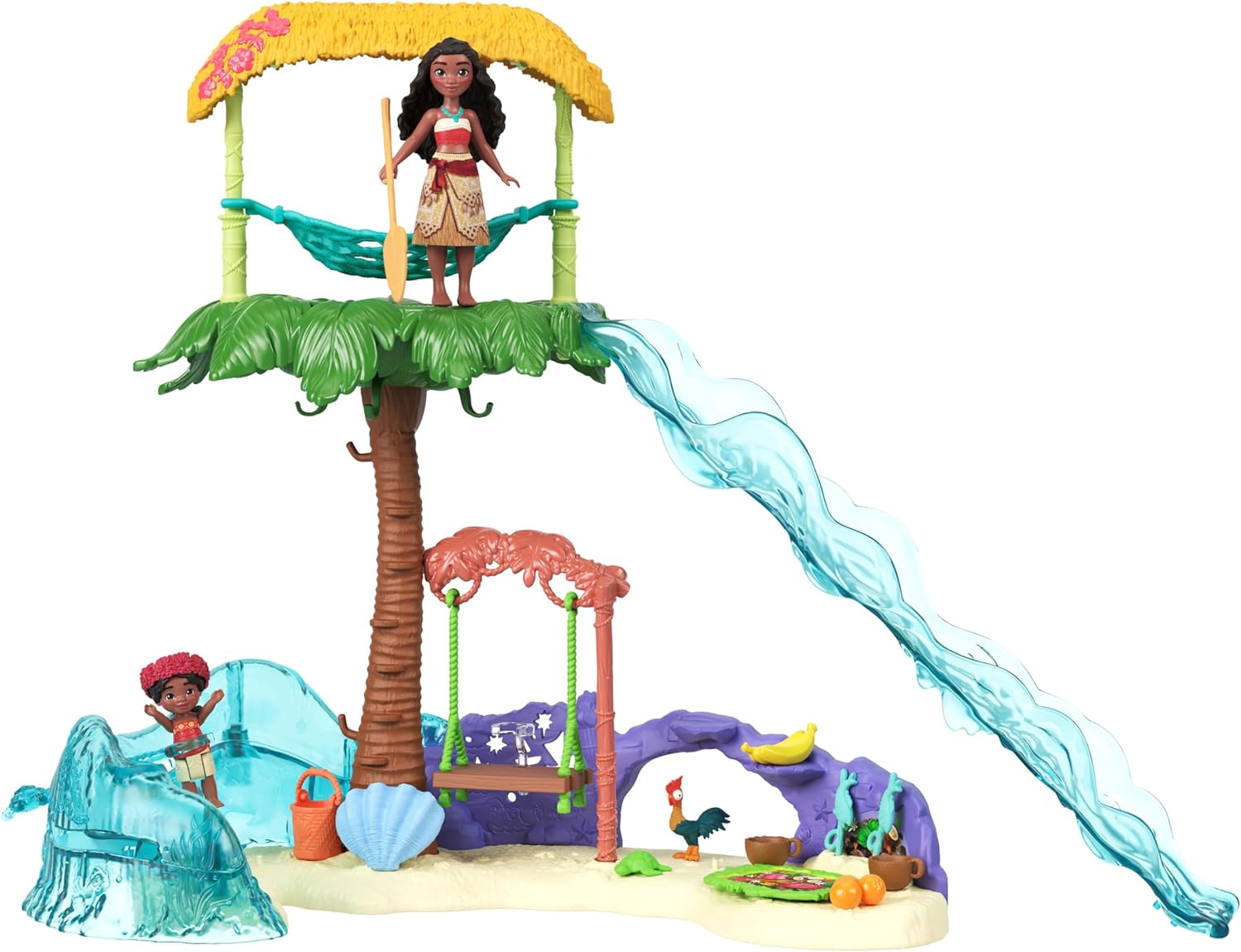 Disney Vaiana 2 Aventures Insulaires JFF13 - Coffret avec Vaiana, Simea et 15 Éléments