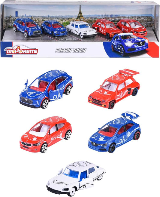 Majorette French Touch 212055012 - Coffret 5 Voitures Miniatures Métal Édition Française