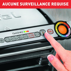 Tefal OptiGrill+ GC712D12 - Grill Électrique Inox 6 Programmes