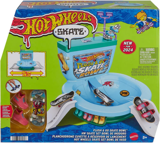 Hot Wheels Coffret skatepark cuvette avec 1 planche exclusive HXL16