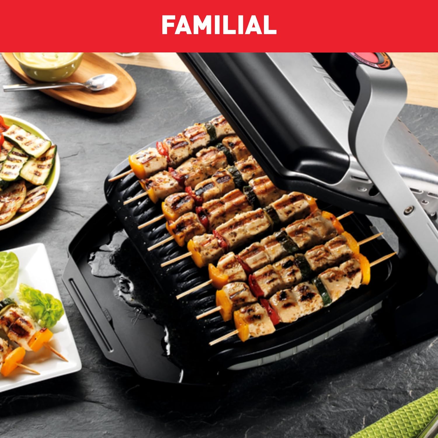Tefal OptiGrill+ GC712D12 - Grill Électrique Inox 6 Programmes