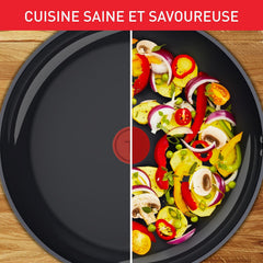Tefal Duetto On G766S334 - Set 3 Poêles Inox 20/24/28 cm Antiadhésives Induction